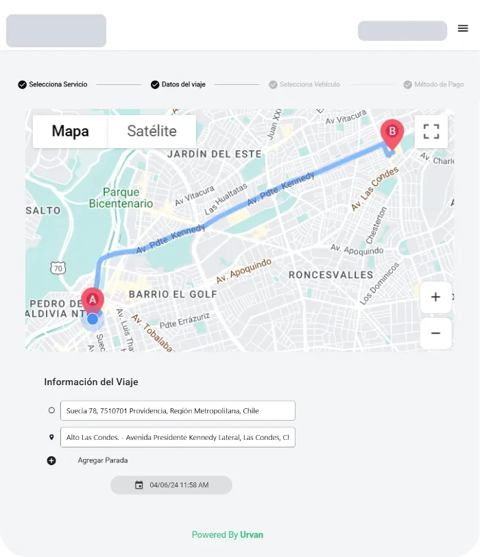 Plataforma digital para solicitar traslados vehiculares